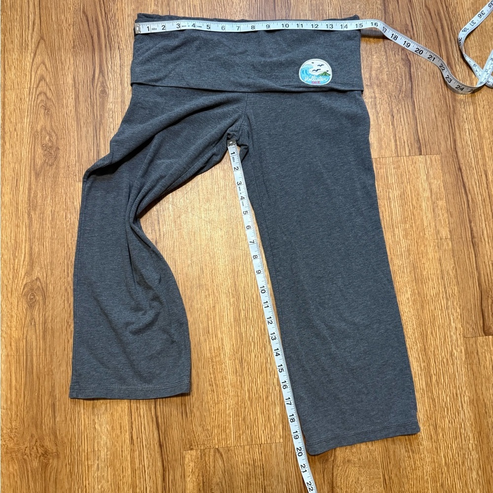 Vintage Hollister Heather grey Lounge Pants fold over yoga capris - Picture 8 of 8